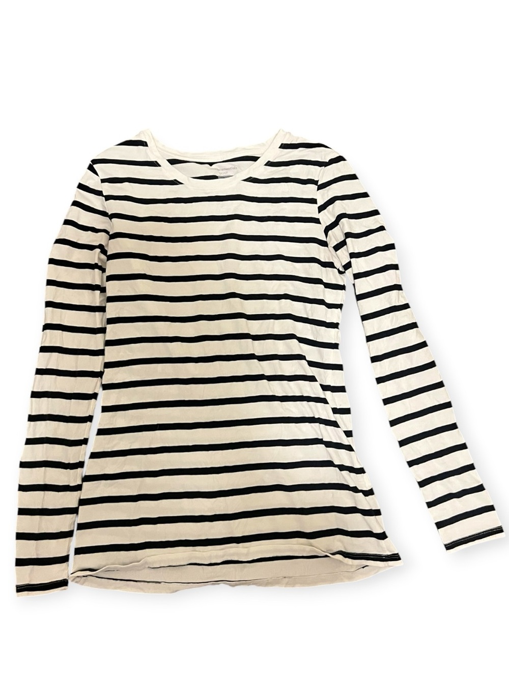 Amazon Essentials Striped Long Sleeve T-Shirt Black White Small